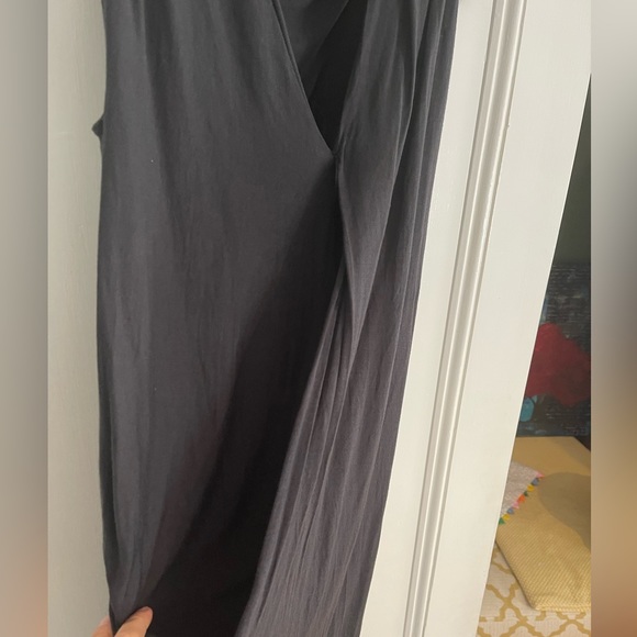 All Saints dark charcoal cotton dress - Picture 3 of 5